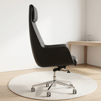 Avec châssis multifonctionnel de qualité 4 de luxe Chaise de bureau ergonomique pivotante en cuir noir
