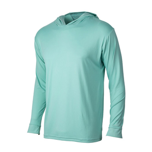 Protección solar de secado rápido antibacteriano <span class=keywords><strong>antimosquitos</strong></span> ropa de protección solar en blanco Color sólido deportes camiseta pesca Sudadera con capucha - Product Image 2