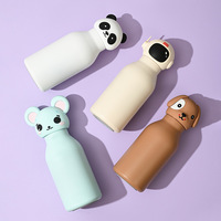 보르게 300ml/450ml 귀여운 3D 만화 동물 모양 보온병 304 스테인리스 스틸 보온 어린이 물병