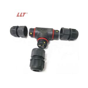 <span class=keywords><strong>Connecteur</strong></span> mâle/femelle <span class=keywords><strong>étanche</strong></span> IP68 à 2 <span class=keywords><strong>pôles</strong></span> en T, connexion à <span class=keywords><strong>3</strong></span> voies - Product Image 2