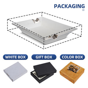 ที่เขี่ยบุหรี่เซรามิกทรงสามเหลี่ยมแบบพกพาสีเหลือง3ช่องกล่องของขวัญดีไซน์ไร้ควัน - Product Image 6