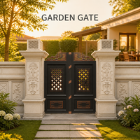 Portail de jardin coulissant automatique en aluminium, électrique, étanche, pour villa, cour, parc, intimité totale, design moderne, direct usine