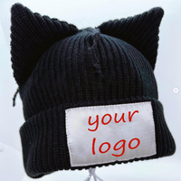 Chapeaux en tricot avec oreilles en acrylique de haute qualité HEBEI TANXUAN, design personnalisé, bonnets en tricot avec oreilles