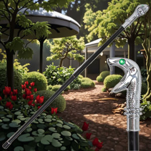 Bâton de marche <span class=keywords><strong>Harry</strong></span> <span class=keywords><strong>Potter</strong></span> <span class=keywords><strong>Lucius</strong></span> avec tête de serpent et poignée en métal pour la randonnée et l'utilisation cinématographique/télévisuelle (OEM) - Product Image 1