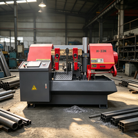Scie à ruban CNC avec pince hydraulique, moteur 3KW, entraînement par engrenages