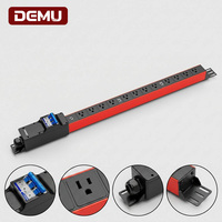 PDU 1U pour rack, 12 prises NEMA 5-15R, triphasé 380V 63A, Chint 3P MCB L1 L2 L3, équilibré 41KW, pour armoire serveur