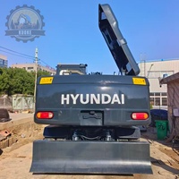 Excavatrice hydraulique HYUNDAI d'occasion 210W9 150W 210W7, excavatrice sur roues, stock suffisant disponible dans notre entrepôt de machines