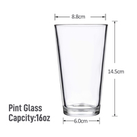 Verres à bière personnalisés de 16 oz avec votre propre logo