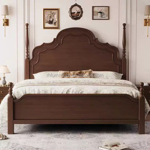 <b>Antique</b> Solid Wood <b>Bed</b> With Decorations for Bedroom Double Size 1.8 Meters Solid Wood King <b>Bed</b> - Product Image 4