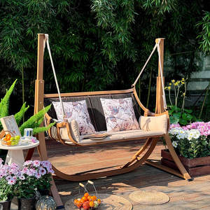 Balançoires de jardin extérieures, rockers pour la maison, paniers de balcon, berceaux simples, cintres, hamacs, cour virale double siège - Product Image 4