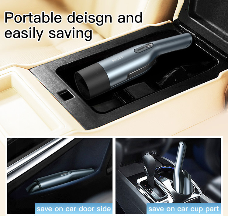 Yesido Powerful Rechargeable Mini Car Sofa Home Seat Vacuum Cleaner Wireless Cordless Handheld Portable Vacuum Cleaner For Car