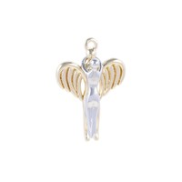 Pendentif en zircon style punk unisexe en cuivre, vente en gros, accessoires pour clavicule, ailes d'ange, or