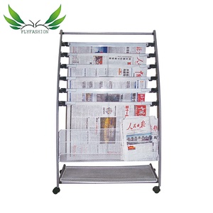 Vente en gros en usine de meubles de bibliothèque modernes de haute qualité Étagères à journaux en acier Porte-revues - Product Image 2