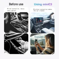 Adaptateur auto 2 en 1 sans fil Carplay & Android Boîte en alliage Adaptateur voiture filaire vers sans fil pour iPhone Plug and Play Dongle