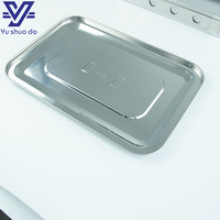 Plateau de stérilisation en acier inoxydable avec couvercle et poignée, boîte autoclave perforée avec verrous latéraux pour instruments chirurgicaux et laboratoire