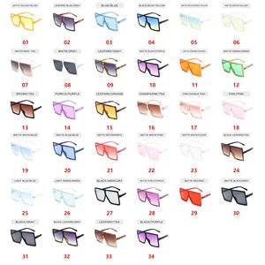 Women Colorful Fashion Personality <b>Large</b> <b>Frame</b> Shade Sunglass Trendy Mirror Oversize Summer Square Sunglasses - Product Image 6