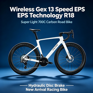 Kablosuz Gex 13 Vitesli EPS Teknolojili R18 Süper Hafif 700C Karbon Yol Bisikleti Hidrolik Disk Frenli Yeni Gelen Yarış Bisikleti - Product Image 1
