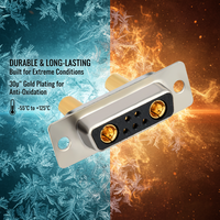 Conector D-Sub de Alta Corriente 7W2, 2 Pines Grandes y 5 Pines Pequeños, Configuración Mixta DB9, Enchufe Industrial Integrado de Señal y Alimentación