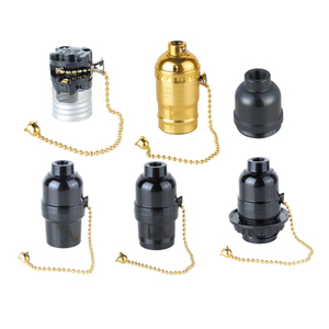 Portalampada <span class=keywords><strong>LED</strong></span> E26/<span class=keywords><strong>E27</strong></span> con Chiusura a Zip e Interruttore a Filo, 85-265VAC, Portalampada Decorativo con Zip Perlata - Product Image 3