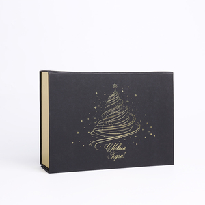 Tùy Chỉnh Sang Trọng Các Tông Màu Đen Hộp Đóng Gói Quà Tặng Dập Nóng Với Từ Nắp Hộp Giấy Cho Các Doanh Nghiệp - Product Image 3