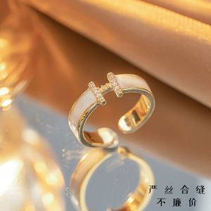 Anillo Ajustable de Cobre Microincrustado para Mujer, Inoxidable, Minimalista, Regalo de Boda para Celebridades de Internet, Súper Brillante - Product Image 4