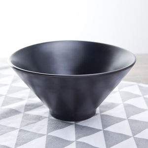 Cuenco de piedra cónico negro mate de cerámica de alta calidad pequeño <span class=keywords><strong>para</strong></span> servir sopas ensalada de caldo - Product Image 2