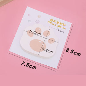 GF karikatür sevimli kedi <span class=keywords><strong>Paw</strong></span> şekilli Memo pedleri kullanımlık mesaj notları için kendinden yapışkanlı yapışkan notlar okul ofis programı hatırlatma - Product Image 5