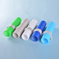 Tuyau de ventilation flexible CVC de 50 m de long, 90 mm, en PEHD à double paroi ondulée, pour air frais, disponible en bleu, vert, gris