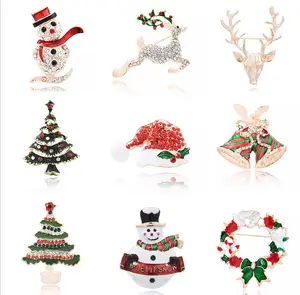 New Christmas Rhinestone Brooch Pins in 2020 Designer Brooches and pins pins in Europe and America