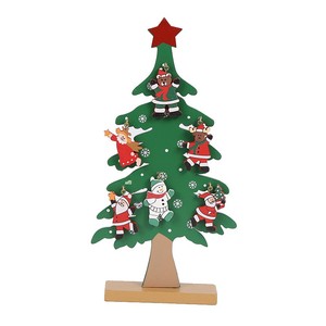 <strong>Christmas</strong> Gift 3D Wooden Modern <strong>Christmas</strong> Tree Ornament Mini Holiday Craftwork <strong>Window</strong> <strong>Display</strong> Piece - Product Image 6
