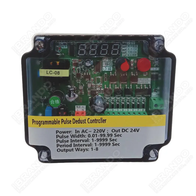 8 Lines Dust Collector Pulse Jet Valve Sequence Timer Board Sequential Controller For Bag Filter Baghouse 220VAC 110VAC 24VDC
