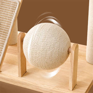 בית חתולים מודרני רב-מפלסי מעץ עם סִגְנוֹן מתקני קפיצה, לחתולים, עם ציוד משולב בר קיימא - Product Image 5