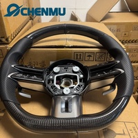 Volant de voiture professionnel au design libellule en fibre de carbone véritable compatible avec Mercedes-Benz AMG W204 W205 W212 W214 W215 CLA CLE
