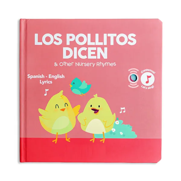 Libro interactivo de sonido para bebés y niños pequeños, cinco canciones de guardería, el mejor libro educativo bilingüe, juguete para niños