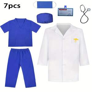 Juego <span class=keywords><strong>de</strong></span> niños para niños pequeños, traje quirúrgico <span class=keywords><strong>de</strong></span> médico, uniforme, conjunto <span class=keywords><strong>de</strong></span> disfraz <span class=keywords><strong>de</strong></span> Cosplay para niños y niñas, disfraz <span class=keywords><strong>de</strong></span> Halloween - Product Image 4