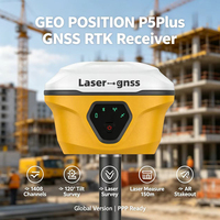 Récepteur Gnss personnalisable P5 Plus Laser Rtk Gnss Instrument de mesure Code permanent avec Auto-IMU 120 ° & Double Camera