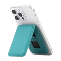156Promax Angle réglable magnétique PU étui à cartes pliant ensemble pour Apple iPhone MagSafe affaires accessoire de téléphone portable