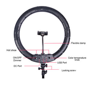 Anneau lumineux LED de 21 pouces <span class=keywords><strong>avec</strong></span> support de téléphone pour le maquillage, la diffusion en direct, éclairage de remplissage, grande taille <span class=keywords><strong>avec</strong></span> trépied pliable de 2 m - Product Image 2
