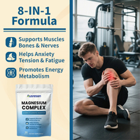 Ausreson OEM Complexe de Magnésium : Soutient les Muscles, les Os et le Métabolisme, Favorise l'Énergie - Capsules de Magnésium Complexe