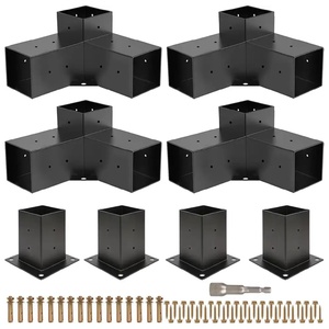 Conjunto de 8 Conectores de Acero Resistente para Vigas de Pérgola <span class=keywords><strong>con</strong></span> Todos los Tornillos y Pernos Necesarios para <span class=keywords><strong>Postes</strong></span> de 4x4 y Uniones de Vigas de 2x6 - Product Image 5