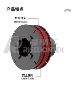 Piezas de Repuesto para Cortacésped Robótico, Carrete de Hilo RS0009 de 1.65 mm, Color Rojo Vino, para GTE 350 GTE450 GTE550-4003718045727 Rojo - Product Image 4