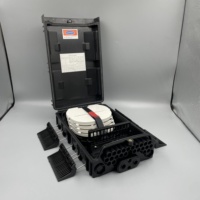 광섬유 인클로저 박스 SC FTTH 플라스틱 NAP CTO 24 코어 광섬유 분배 박스 야외 ABS 블랙 24 코어