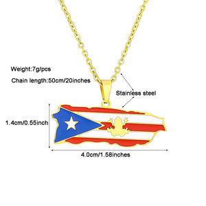 Collar con colgante <span class=keywords><strong>de</strong></span> mapa <span class=keywords><strong>de</strong></span> <span class=keywords><strong>Puerto</strong></span> <span class=keywords><strong>Rico</strong></span> chapado en <span class=keywords><strong>oro</strong></span> <span class=keywords><strong>de</strong></span> 18 quilates <span class=keywords><strong>de</strong></span> acero inoxidable <span class=keywords><strong>para</strong></span> hombres y mujeres, collar <span class=keywords><strong>de</strong></span> cadena con mapa <span class=keywords><strong>de</strong></span> bandera <span class=keywords><strong>de</strong></span> <span class=keywords><strong>Puerto</strong></span> <span class=keywords><strong>Rico</strong></span> esmaltado - Product Image 2