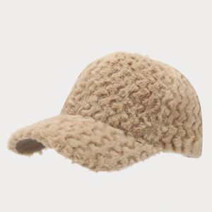 Gorro de Invierno Cálido para Mujer, Diseño Acolchado, Color Sólido, para Exteriores, Gorra de Béisbol con Peluche - Product Image 4