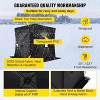 Carpa de Pesca Impermeable con Puerta con Cierre y Ventilación Desmontable, Fabricada con Tela Oxford