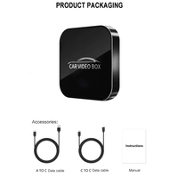 Boîtier Android 12 fermé CP2D avec CarPlay 2 Go 16 Go WiFi coque métallique sans fil caractéristiques GPS stéréo