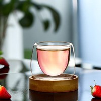 Petites tasses à eau Offre Spéciale transparentes à double paroi et résistantes à la chaleur avec verre à haute teneur en borosilicate
