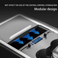 Station d'accueil pour console centrale, concentrateur USB, chargeur rapide avec adaptateur de câble pour accessoires Tesla modèle Y modèle 3
