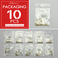 eManco 10PCS Collier délicat en acier inoxydable à double maillon avec nœud ovale entrelacé pour femme, idéal pour le bureau et les tenues quotidiennes
