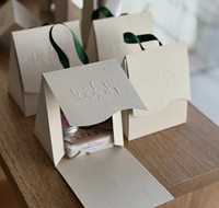 Boîte en carton personnalisée de 350 g, style sac en papier avec nœud en ruban pour cadeaux et emballages de marque